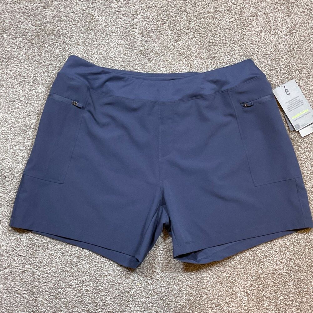 Free Country Women's Trail To Town‎ Shorts Hiking Pockets Stretch Sz XL Charcoal